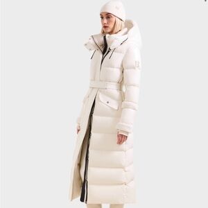 Women's White Long Puffer Coat